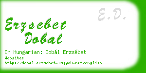 erzsebet dobal business card