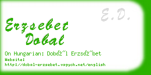 erzsebet dobal business card